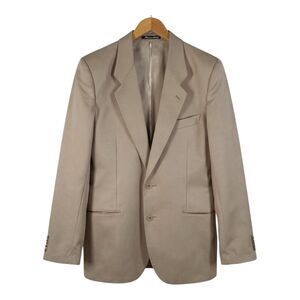 Vintage Giorgio Armani Black Label 36L Tan Wool Silk Blazer Sport Coat Italy